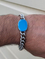 Stainless steel salman khan bracelet turquoise dabang firoza celebrity bollywood