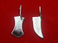 Sikh singh hazoor sahib engraved sword khanda & kanga pendant in black thread