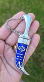 Stainless Steel Sikh kirpan Siri Sahib taksali Singh Religious Gift Sword Blue