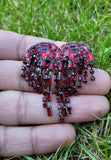 Red Heart Celebrity Brooch Stunning Vintage Look Retro Style Love Broach Pin D5R