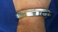 Stainless steel kara sikh kada chunky nine lines singh khalsa taksali bangle l15