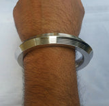 Stainless steel kara sikh kada chunky nine lines singh khalsa taksali bangle l15