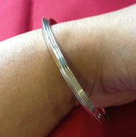 Brass sikh kara lines design gold look kada hindu singh kaur bangle d9 bracelet