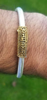 Om namo shivay bracelet kara hindu kada trishul trident rudraksha bead bangle i8