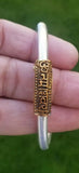 Om namo shivay bracelet kara hindu kada trishul trident rudraksha bead bangle i8