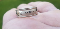 Silver plated khanda ring engraved fashion sikh singh kaur khalsa challa h26