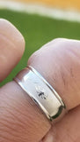 Silver plated khanda ring engraved fashion sikh singh kaur khalsa challa h26