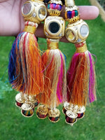 Indian punjabi pranda mehndi jagoo mirror bridal patiala paranda hair braid gg5