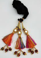 Indian punjabi pranda mehndi jagoo mirror bridal patiala paranda hair braid gg5