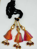 Indian punjabi pranda mehndi jagoo mirror bridal patiala paranda hair braid gg5