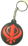 Funky looking hindu sikh key chain khalsa singh khanda key ring in many colours