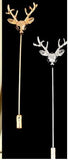 Simple retro deer head christmas brooch pin women men suit animal collar pin b19