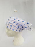 Sikh punjabi kaur white blue khanda bandana head wrap gear rumal handkerchief