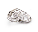 Heart Brooch Vintage Look Silver Plated Stunning High End Design Broach Pin U8