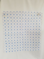 Sikh punjabi kaur white blue khanda bandana head wrap gear rumal handkerchief