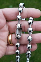 Sikh 54 chrome plated steel beads meditation praying beads simran dumala mala ff