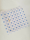Sikh punjabi kaur white blue khanda bandana head wrap gear rumal handkerchief