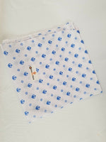 Sikh punjabi kaur white blue khanda bandana head wrap gear rumal handkerchief