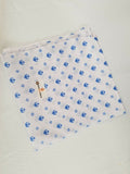 Sikh punjabi kaur white blue khanda bandana head wrap gear rumal handkerchief