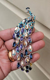 Peacock designer brooch vintage look silver plated celebrity broach pin k42