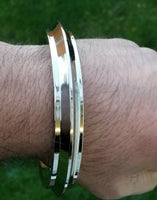 Stainless Steel Heavy Chakri Edge Sikh Singh Kaur Kara Punjabi Kada Bangle G5A