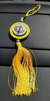 Guru nanak photo stunning khanda punjabi sikh pendant car rear mirror yellow ss