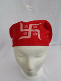 Sikh hindu punjabi india red swastika bandana head wrap gear rumal handkerchief