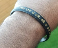 Sikh kara black sarbloh nanak niva jo challe words bangle singh kaur kada bb13