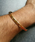 Gold plated laser engraved khandas sikh singh khalsa kada bangle kara qe2