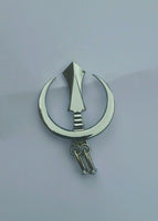 Stunning stainless steel sikh large chand tora brooch pin for singh turban patka