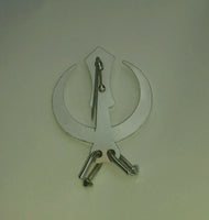 Stunning stainless steel sikh large chand tora brooch pin for singh turban patka