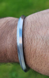 Sarbloh One Edge Kara Punjabi Sikh Kada Iron Bangle Singh Kaur Khalsa Handmade C5