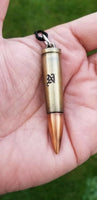 Vintage look bullet goli evil eye protection hindu pendant locket necklace pp