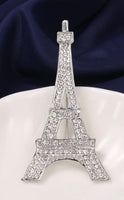 Eiffel tower brooch paris gold silver plated designer broach celebrity queen pin