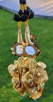 Indian punjabi parandi mehndi jaago mirror bridal patiala paranda hair braid tt2