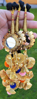 Indian punjabi parandi mehndi jaago mirror bridal patiala paranda hair braid tt1