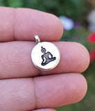 Buddha Pendant Necklace Silver Gold Plated Evil Eye Protection Hindu Charm K54R power Shield