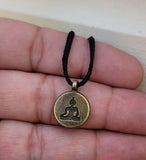 Buddha Pendant Necklace Silver Gold Plated Evil Eye Protection Hindu Charm K54R power Shield