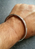 Silver plated laser engraved khandas sikh singh khalsa kada bangle kara qe1