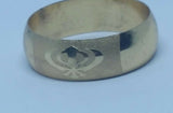 Beautiful gold plated laser engraved khanda ring hindu sikh punjabi challa gift