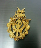 Stunning diamonte gold plated sikh khanda brooch cake pin x-mas singh gift