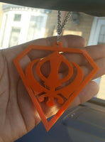 Orange acrylic khanda punjabi sikh pendant singh kaur car mirror hanging chain