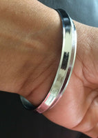 Stunning chrome plated steel punjabi hindu sikh singh khalsa one edge kara os109