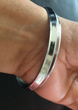 Stunning chrome plated steel punjabi hindu sikh singh khalsa one edge kara os109