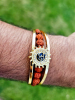 Om kara bracelet hindu kada evil eye protection rudraksha beads nazar bangle y3