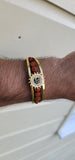 Om kara bracelet hindu kada evil eye protection rudraksha beads nazar bangle y3