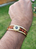 Om kara bracelet hindu kada evil eye protection rudraksha beads nazar bangle y3