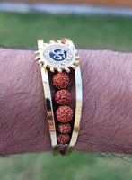 Om kara bracelet hindu kada evil eye protection rudraksha beads nazar bangle y3