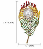 Stunning vintage look gold plated retro feather celebrity brooch broach pin z10
