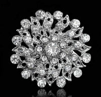 Christmas new year stunning diamonte silver plated brooch pin broach gift rr7